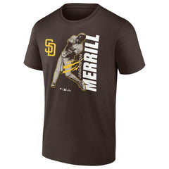 Jackson Merrill San Diego Padres Player Graphic T-Shirt Brown