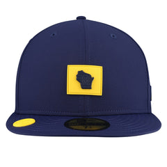 Milwaukee Brewers 2026 Clubhouse Alternate 59FIFTY Fitted Hat Navy | New Era