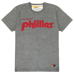 Philadelphia Phillies Aviator Nation x MLB Unisex Bolt Tri-Blend T-Shirt Heather Gray