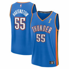 Isaiah Hartenstein Oklahoma City Thunder 2025 NBA Finals Champions Fast Break Replica Player Jersey - Blue - Icon Edition