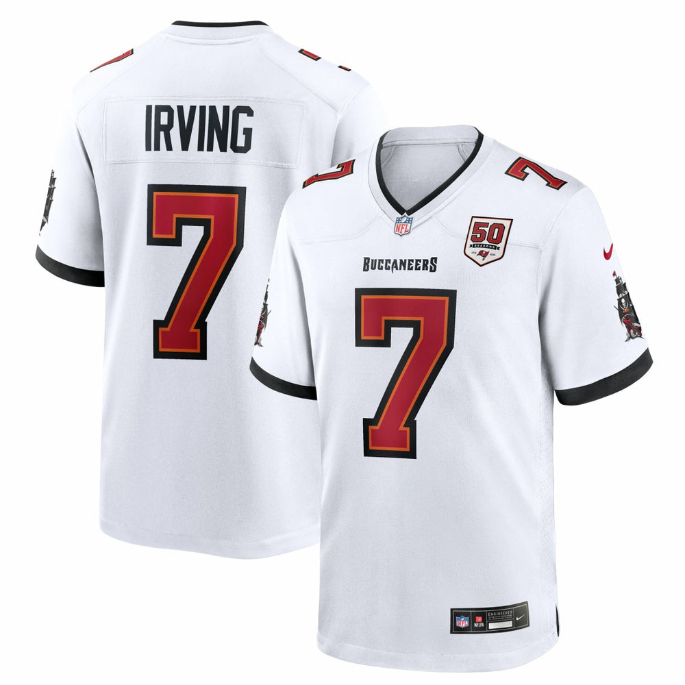 Bucky Irving Tampa Bay Buccaneers 50th Season White Game Jersey - White