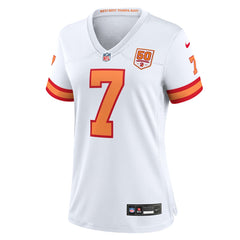 Bucky Irving '76 Tampa Bay Buccaneers Women's 50th Season Game Jersey - White