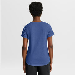 Chicago Cubs Women's Arched Tri-Blend T-Shirt Heather Royal | Nike
