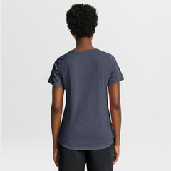 Minnesota Twins Women's Arched Tri-Blend T-Shirt Heather Navy | Nike