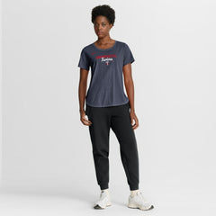 Minnesota Twins Women's Arched Tri-Blend T-Shirt Heather Navy | Nike