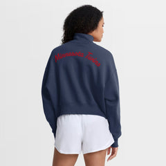 Minnesota Twins Women's Primetime Phoenix Fleece Half-Zip Sweatshirt Navy | Nike