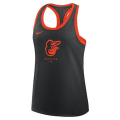 Baltimore Orioles Women's Tri-Blend Dri-FIT Racerback Tank Top Black | Nike