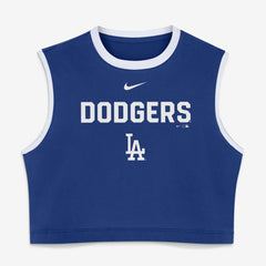 Los Angeles Dodgers Women's Primetime Loose Dri-FIT Cropped Tank Top Royal | Nike