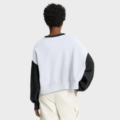 Baltimore Orioles Women's Oversized High Hip Fleece Sweatshirt White/Black | Nike