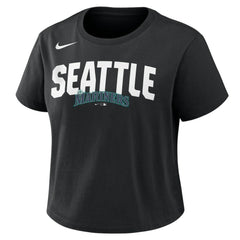 Seattle Mariners Women's Mod Cropped T-Shirt Black | Nike