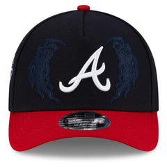 Atlanta Braves x Warren Lotas 9FORTY A-Frame M-Crown Adjustable Hat Navy/Red | New Era