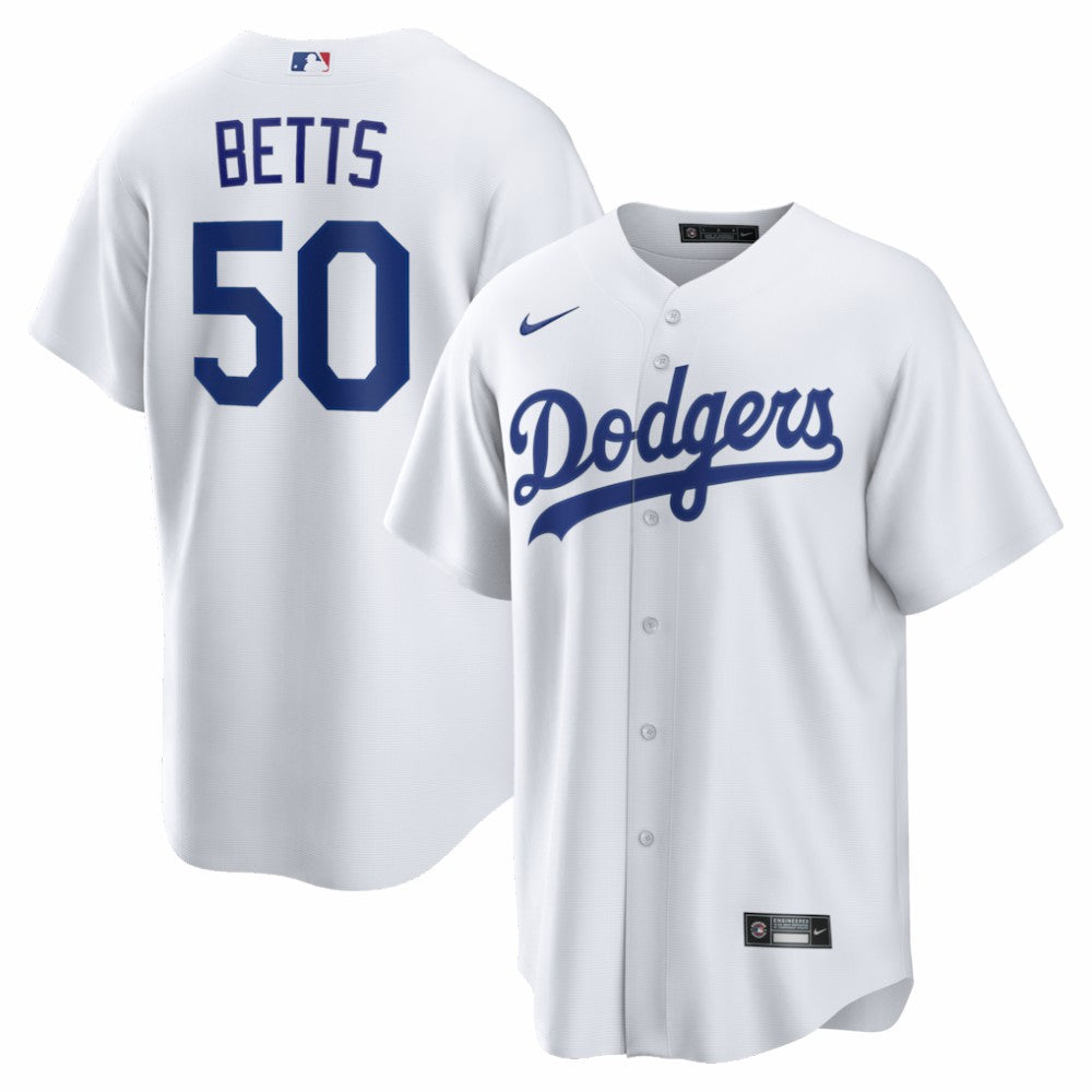 Mookie Betts Los Angeles Dodgers Home Replica Jersey - White