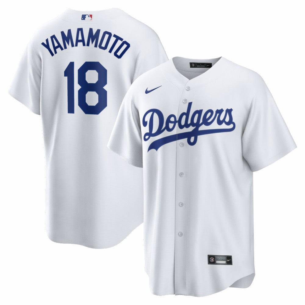 Yoshinobu Yamamoto Los Angeles Dodgers Home Replica Jersey - White