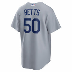 Mookie Betts Los Angeles Dodgers Road Replica Jersey - Gray