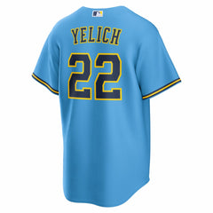Christian Yelich Milwaukee Brewers Road Replica Jersey - Light Blue