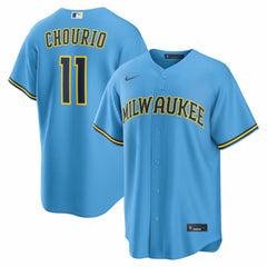 Jackson Chourio Milwaukee Brewers Road Replica Jersey - Light Blue