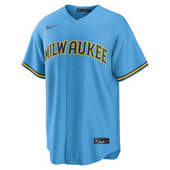 Jackson Chourio Milwaukee Brewers Road Replica Jersey Light Blue | Nike