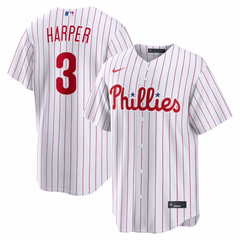 Bryce Harper Philadelphia Phillies Home Replica Jersey White | Nike
