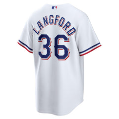 Wyatt Langford Texas Rangers Home Replica Jersey - White
