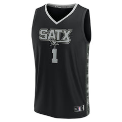 Victor Wembanyama San Antonio Spurs Fast Break Replica Player Jersey - Statement Edition - Black