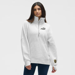 Vegas Golden Knights lululemon Women's Long Scuba Oversized Half-Zip Funnel Neck Heathered Core Ultra Light Grey