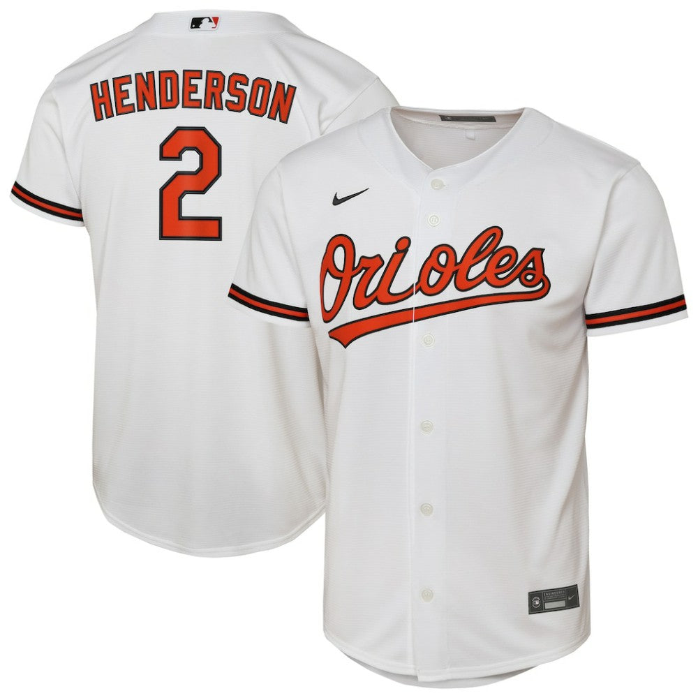 Gunnar Henderson Baltimore Orioles Youth Home Replica Player Jersey White | Nike