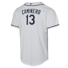 Junior Caminero Tampa Bay Rays Youth Home Replica Player Jersey - White