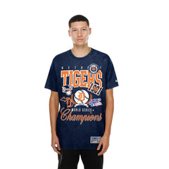 Detroit Tigers Mineral Wash T-Shirt Navy | New Era