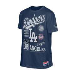 Los Angeles Dodgers Oversized Throwback Distressed T-Shirt Navy | New Era