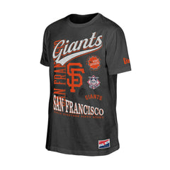 San Francisco Giants Oversized Throwback Distressed T-Shirt Black | New Era