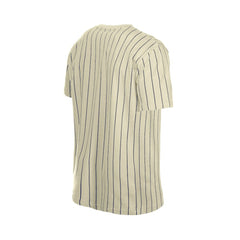 Detroit Tigers Throwback Meshback Pinstripe T-Shirt Cream | New Era
