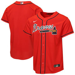 Atlanta Braves Youth Alternate Replica Jersey - Red