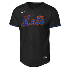 Francisco Lindor New York Mets Youth Alternate Replica Jersey - Black