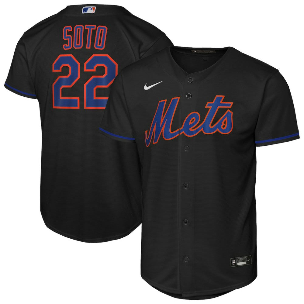 Juan Soto New York Mets Youth Alternate Replica Jersey - Black