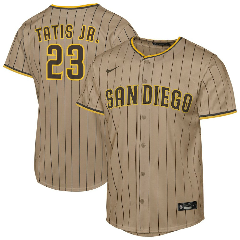 Fernando Tatis Jr. San Diego Padres Youth Alternate Replica Jersey - Khaki