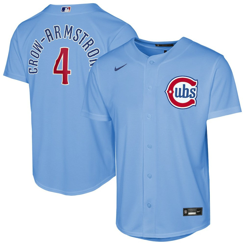 Pete Crow-Armstrong Chicago Cubs Youth Alternate 2 Replica Jersey Light Blue | Nike