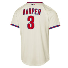 Bryce Harper Philadelphia Phillies Youth Alternate 2 Replica Jersey - Cream