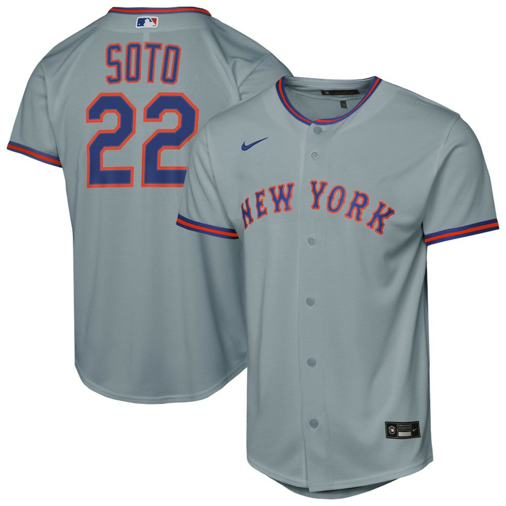 Juan Soto New York Mets Youth Road Replica Jersey - Gray