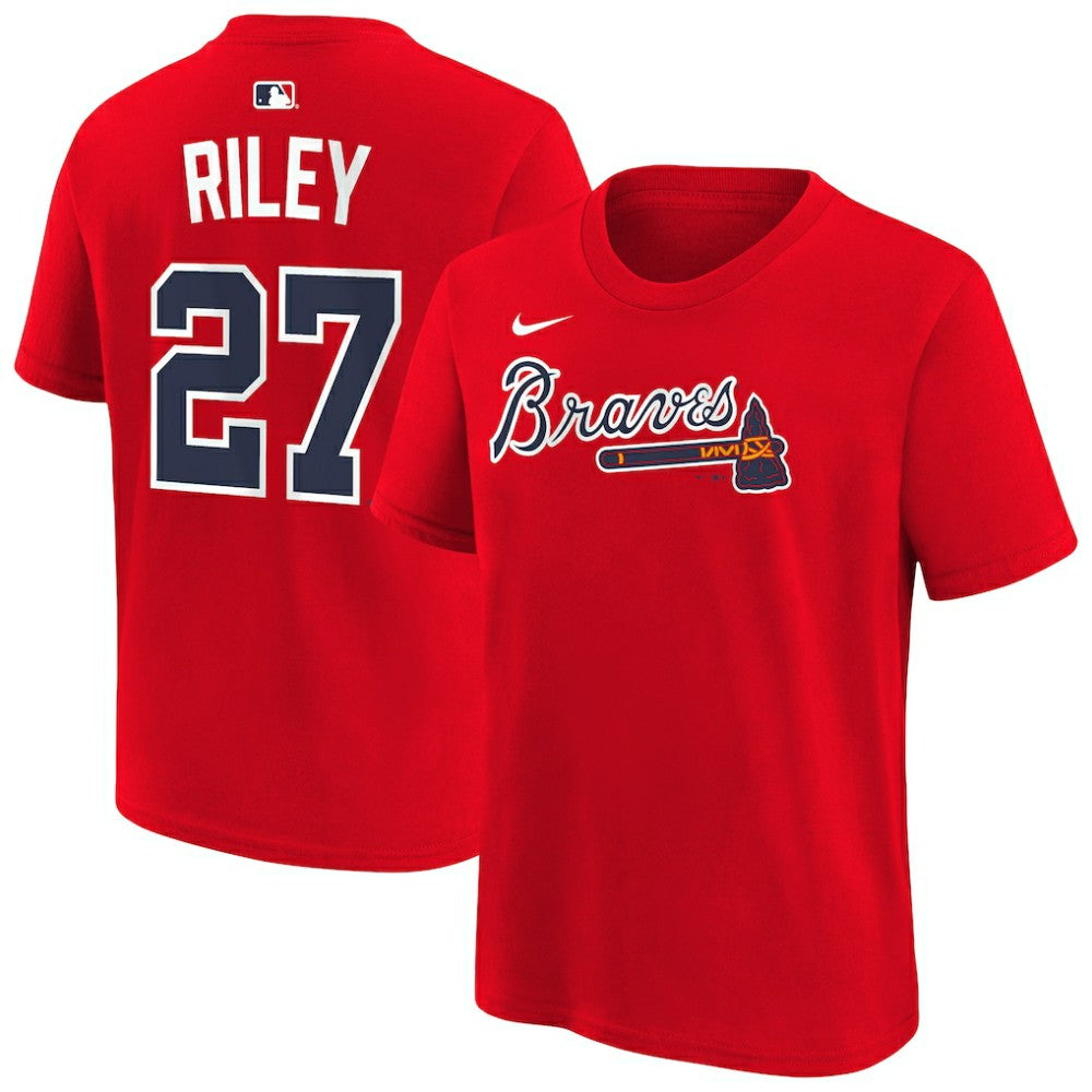 Austin Riley Atlanta Braves Youth Name & Number T-Shirt Red | Nike