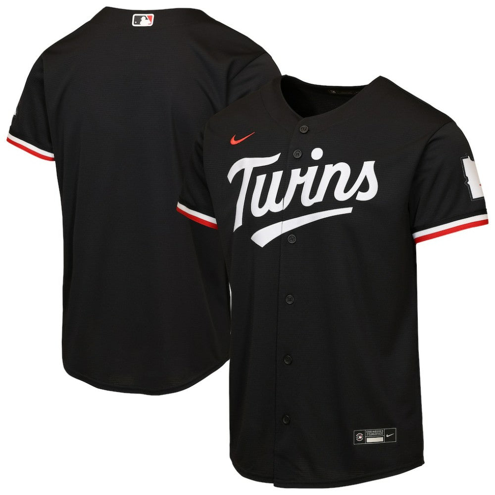 Minnesota Twins Youth Alternate 2 Stadium Jersey - Black