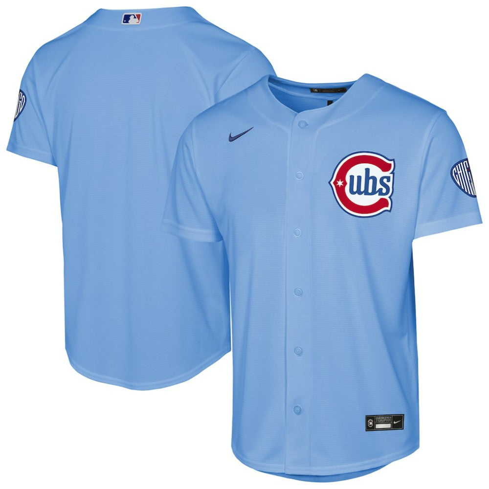 Chicago Cubs Youth Alternate 2 Stadium Jersey - Light Blue