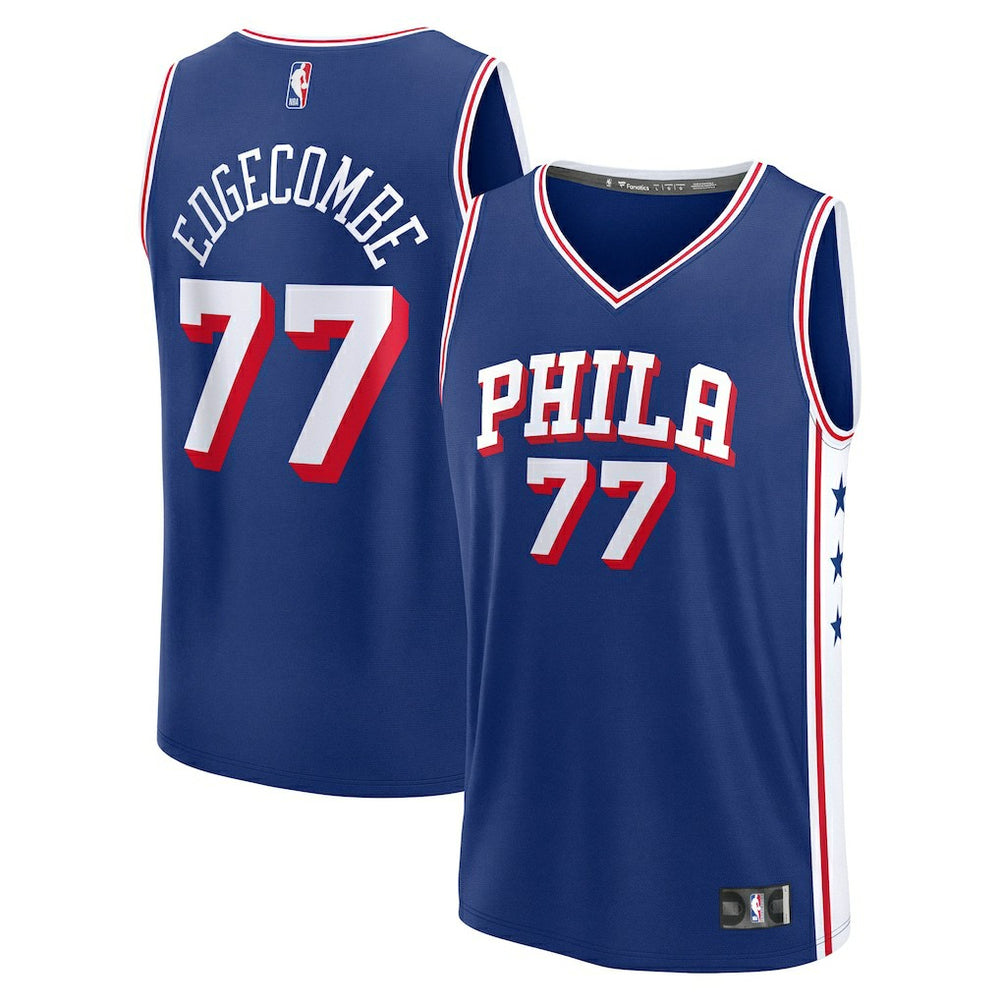 V. J. Edgecombe Philadelphia 76ers Youth 2025 NBA Draft First Round Pick Fast Break Replica Jersey - Icon Edition - Royal
