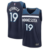Joan Beringer Minnesota Timberwolves 2025 NBA Draft First Round Pick Fast Break Replica Jersey - Icon Edition - Navy