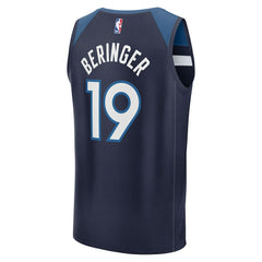 Joan Beringer Minnesota Timberwolves 2025 NBA Draft First Round Pick Fast Break Replica Jersey - Icon Edition - Navy