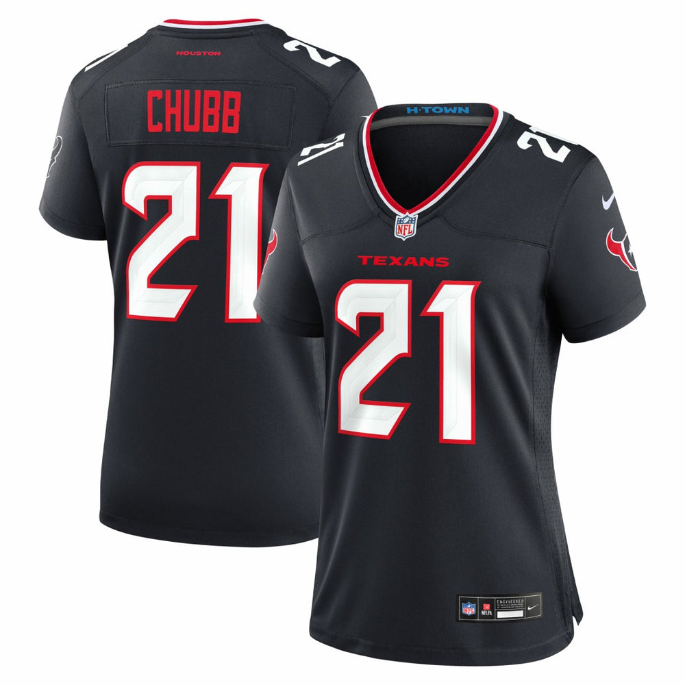 Nick Chubb Houston Texans Women's Team Game Jersey - Navy