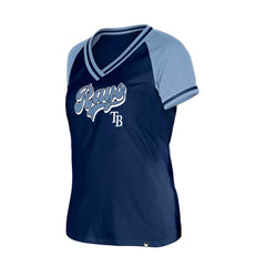 Tampa Bay Rays Women's Gameday V-Neck T-Shirt Navy | New Era