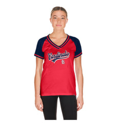 St. Louis Cardinals Women's Gameday V-Neck T-Shirt Red | New Era