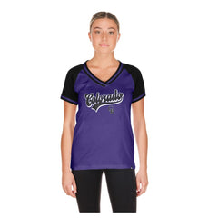 Colorado Rockies Women's Gameday V-Neck T-Shirt Purple | New Era