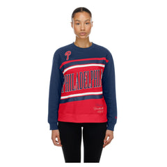 Philadelphia Phillies Women's Gameday Fleece Sweatshirt Red/Navy | New Era