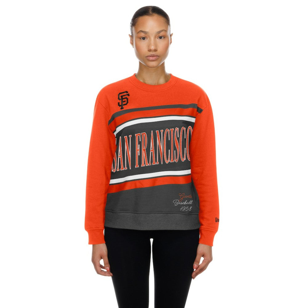 San Francisco Giants Women's Gameday Fleece Sweatshirt Gray/Orange | New Era